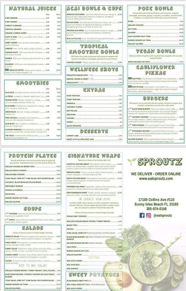 Menu page 1