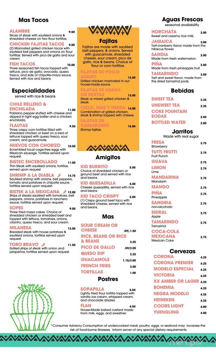 Menu page 1