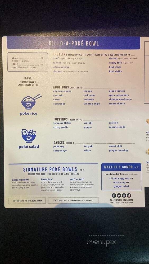 Menu page 1