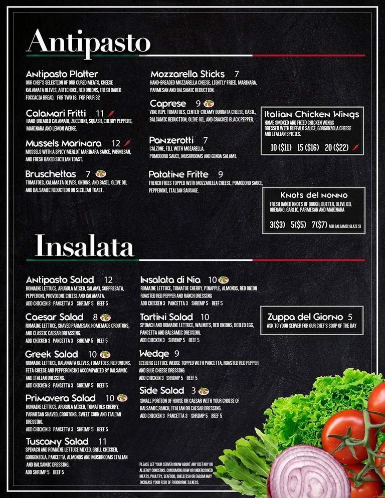 Menu page 1