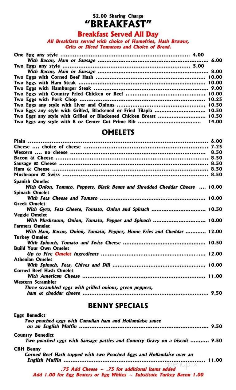 Menu page 1
