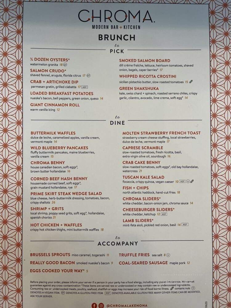Menu page 1