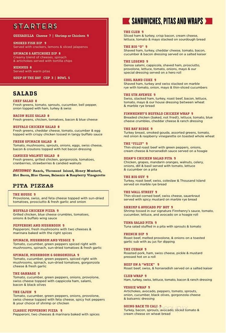 Menu page 1