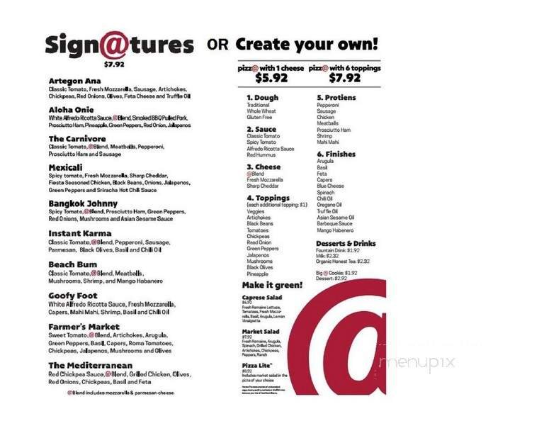Menu page 1