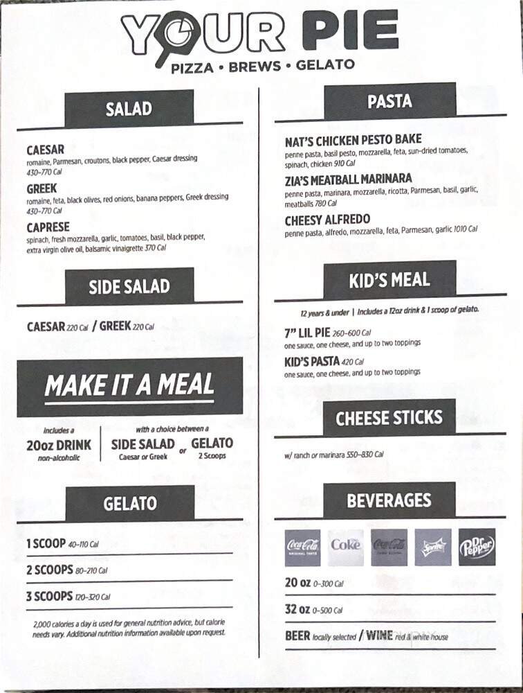 Menu page 1
