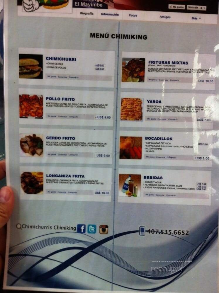Menu page 1