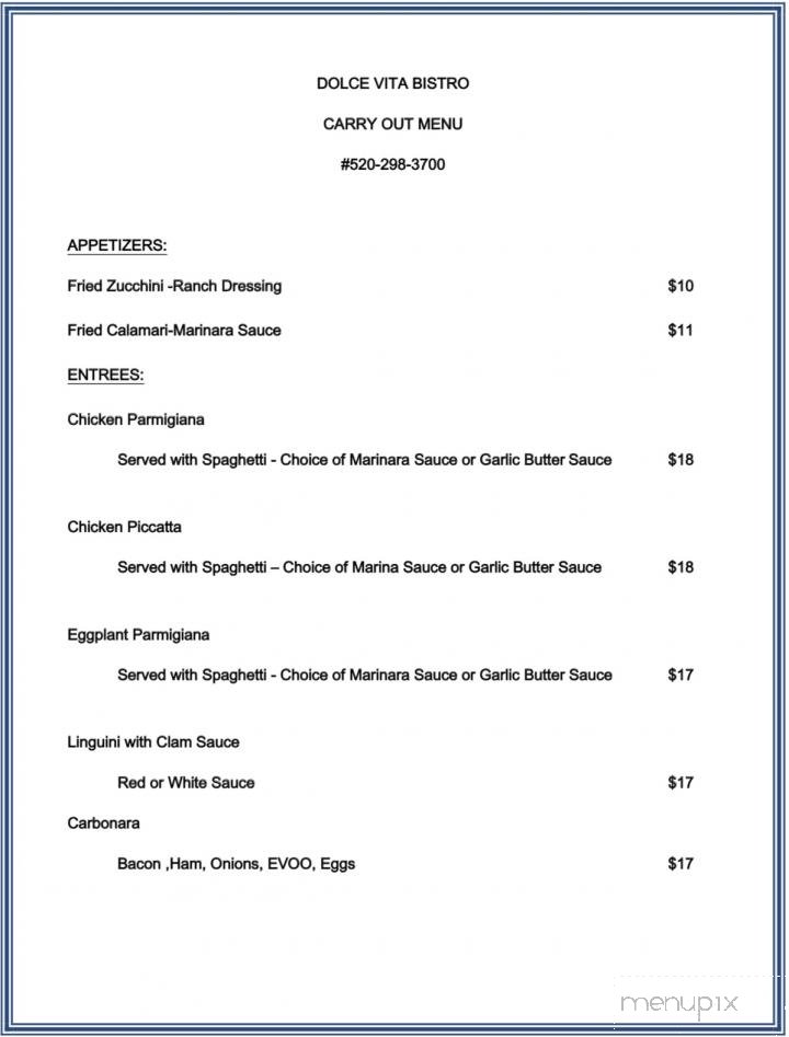 Menu page 1