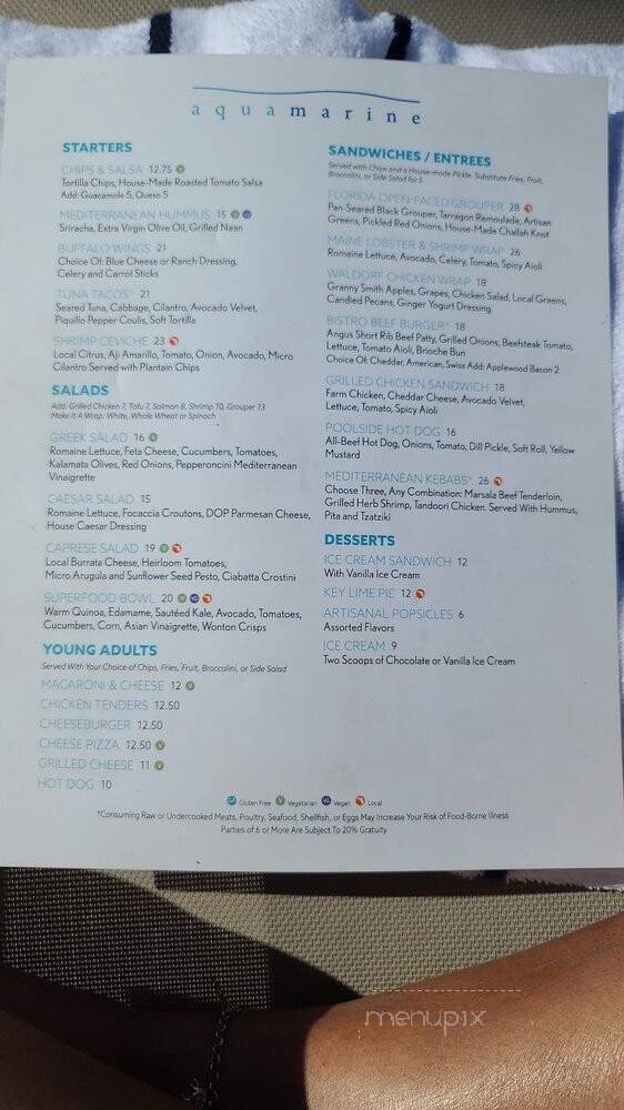 Menu page 1