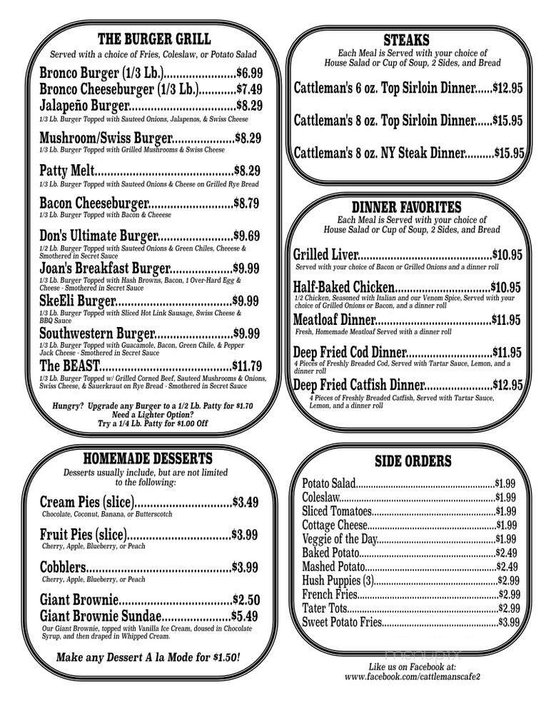Menu page 1