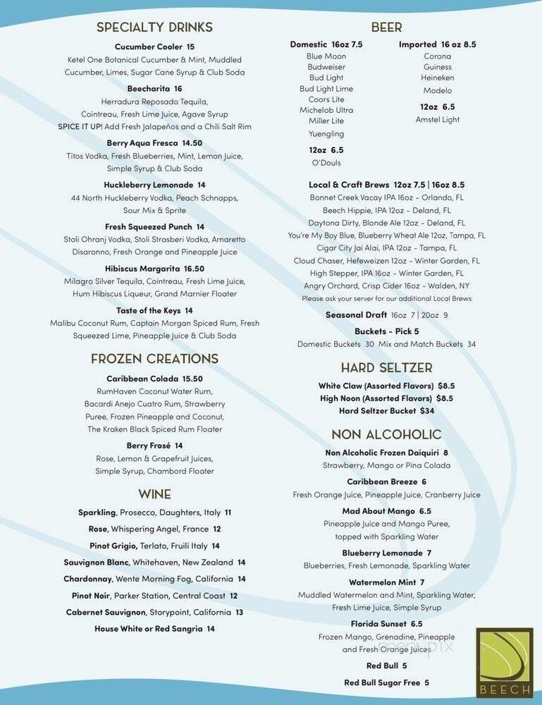 Menu page 1