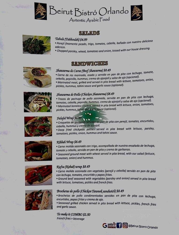 Menu page 2