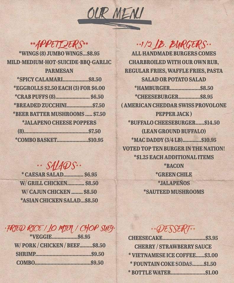 Menu page 1
