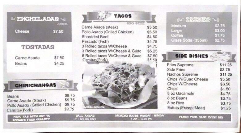 Menu page 1