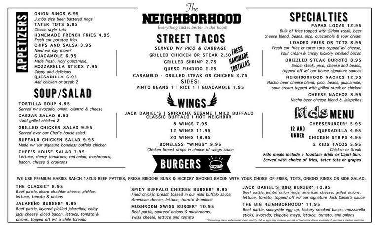 Menu page 1