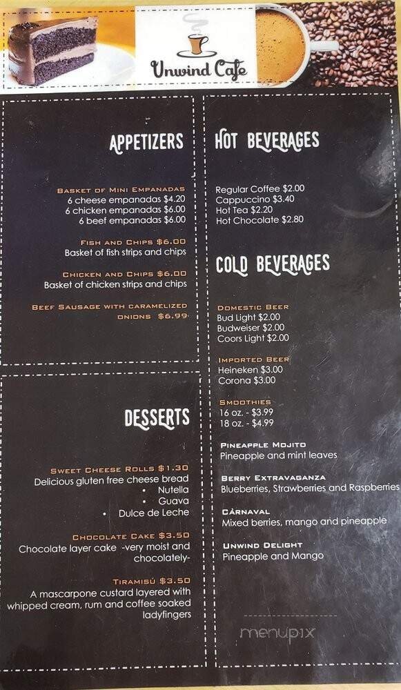 Menu page 1