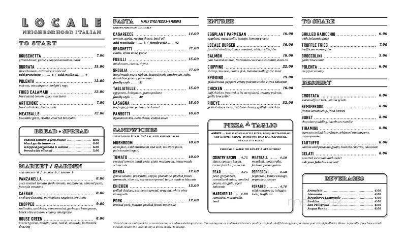 Menu page 1