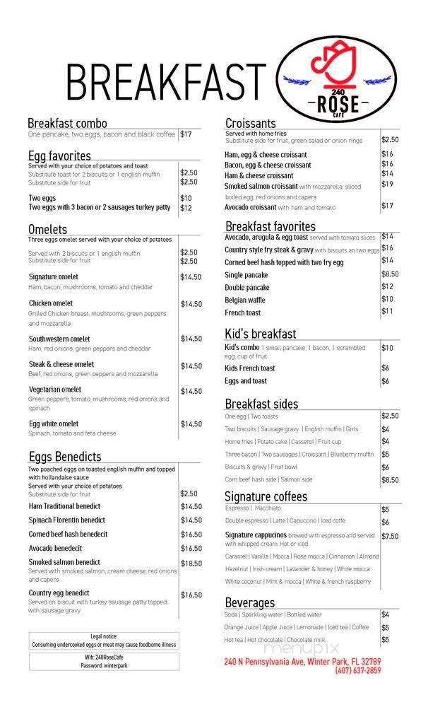 Menu page 1