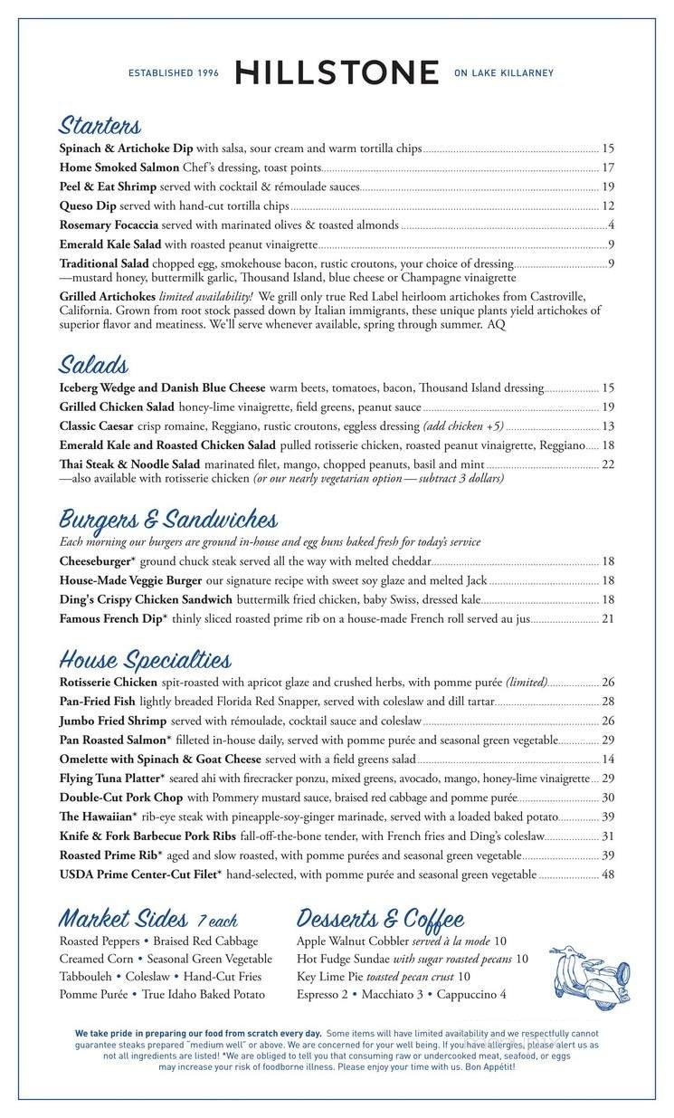 Menu page 1