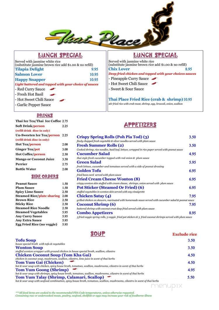 Menu page 1