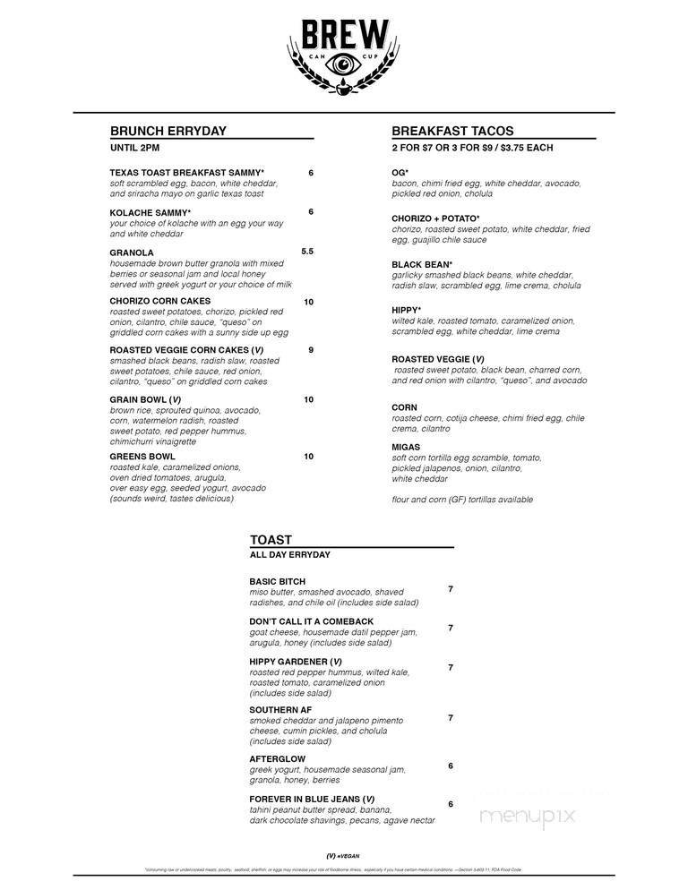 Menu page 1