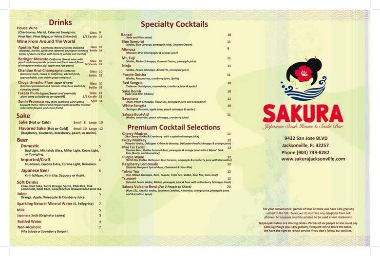 Menu page 1