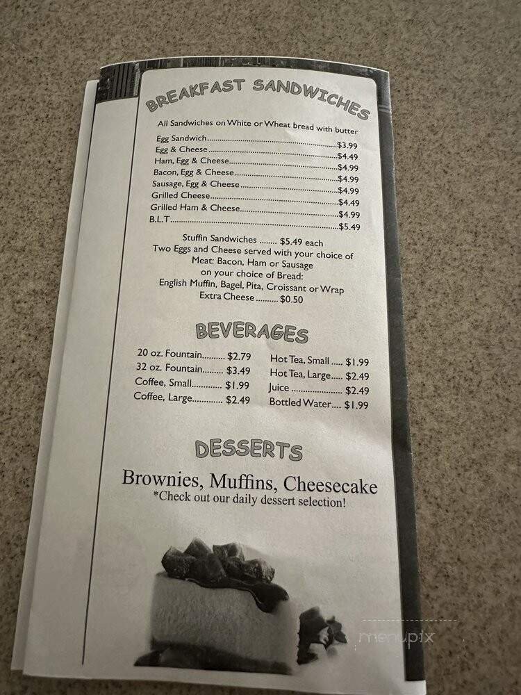 Menu page 1