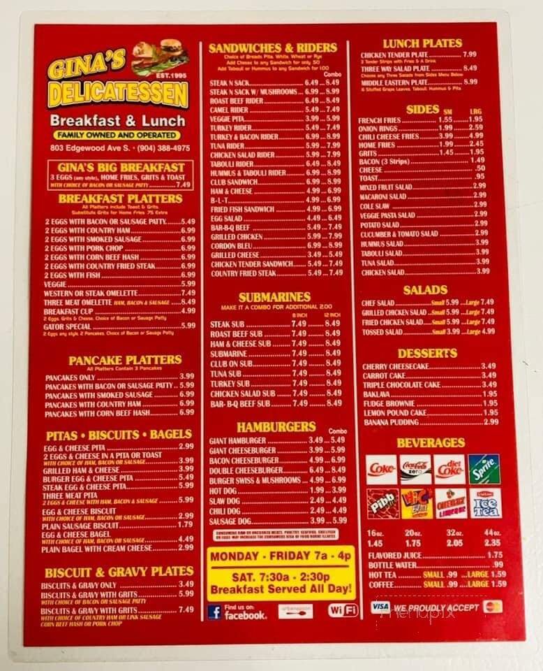 Menu page 1