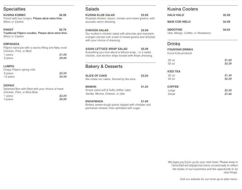 Menu page 2