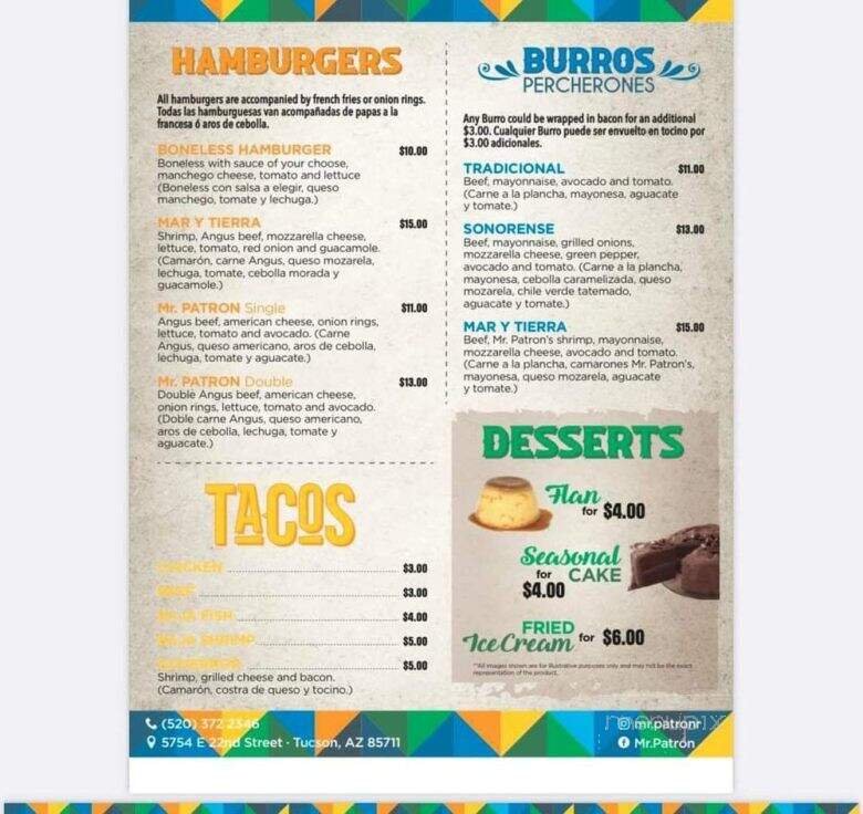 Menu page 1