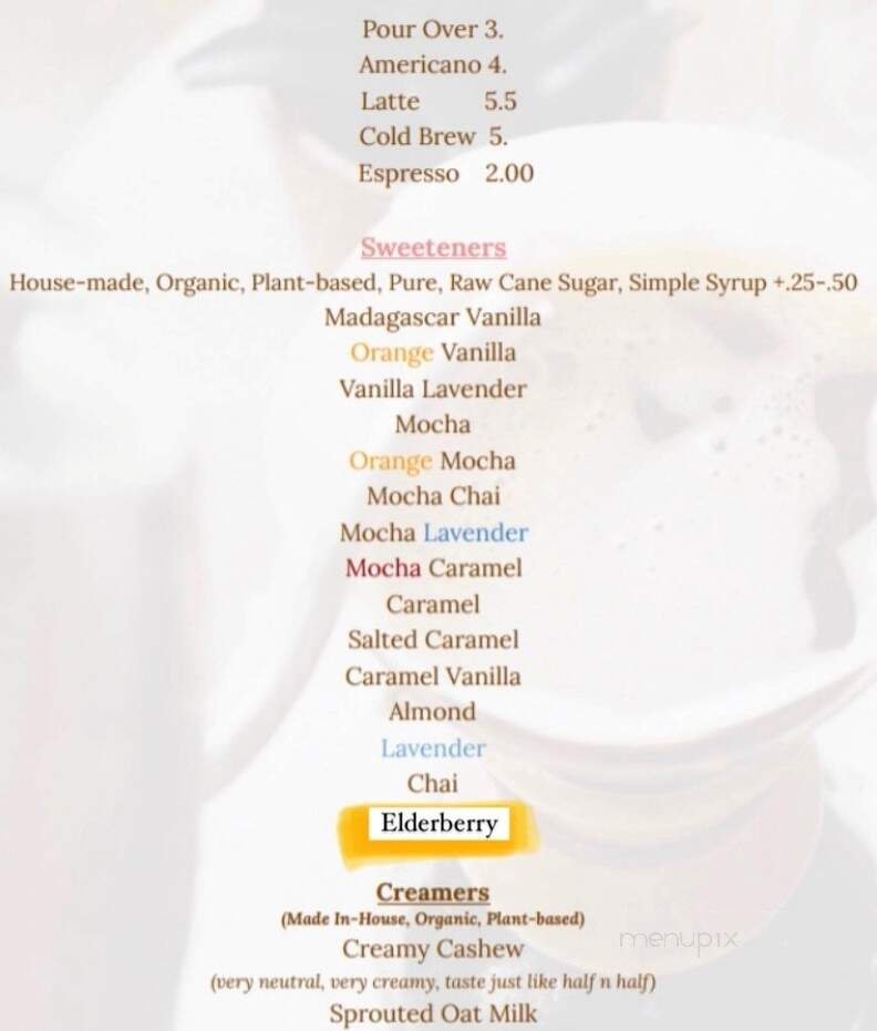 Menu page 1