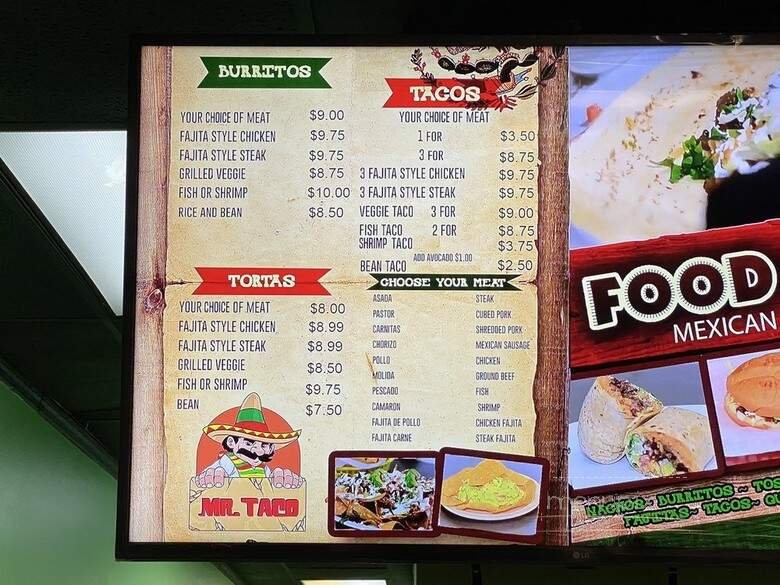 Menu page 1