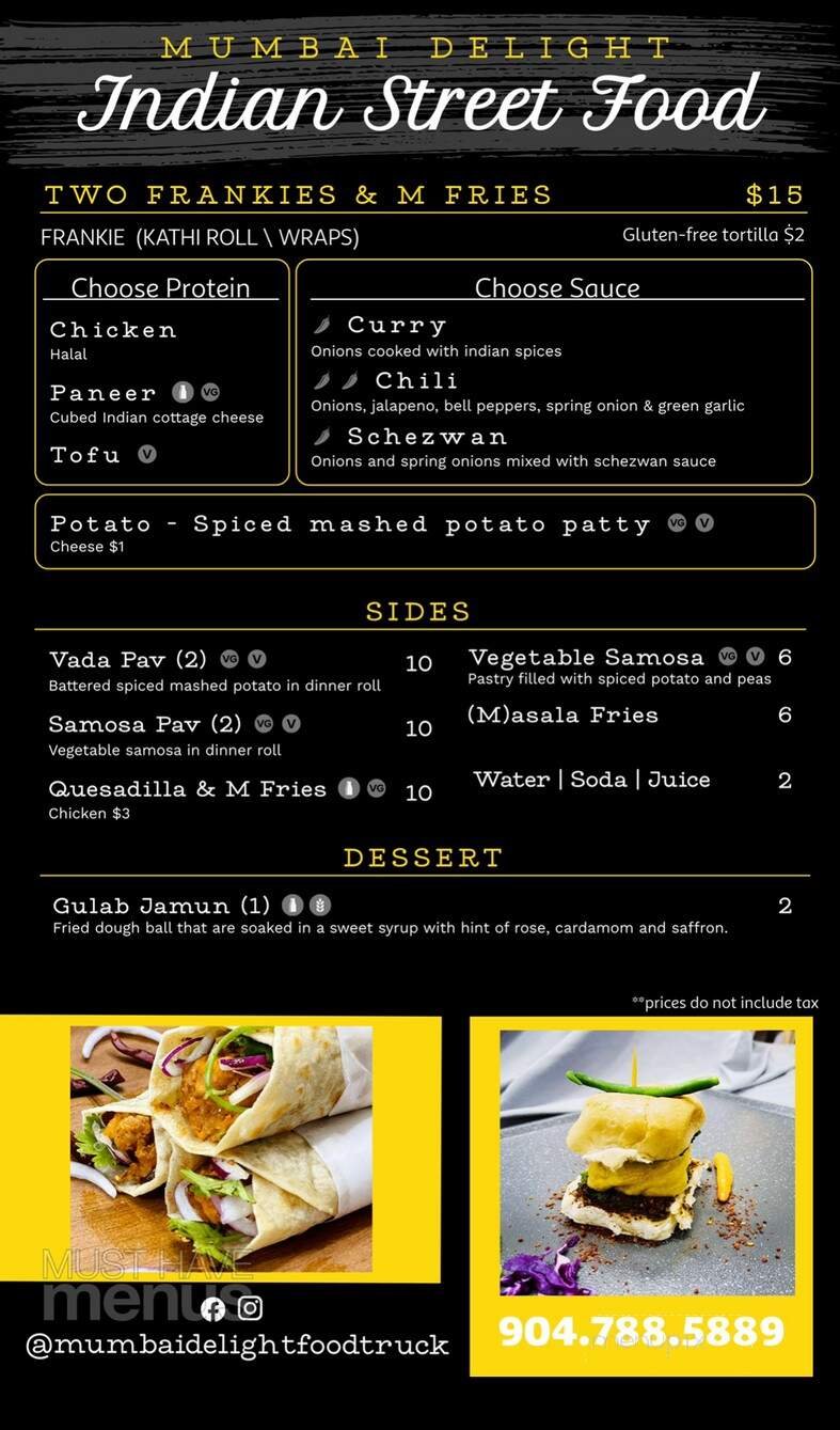 Menu page 1