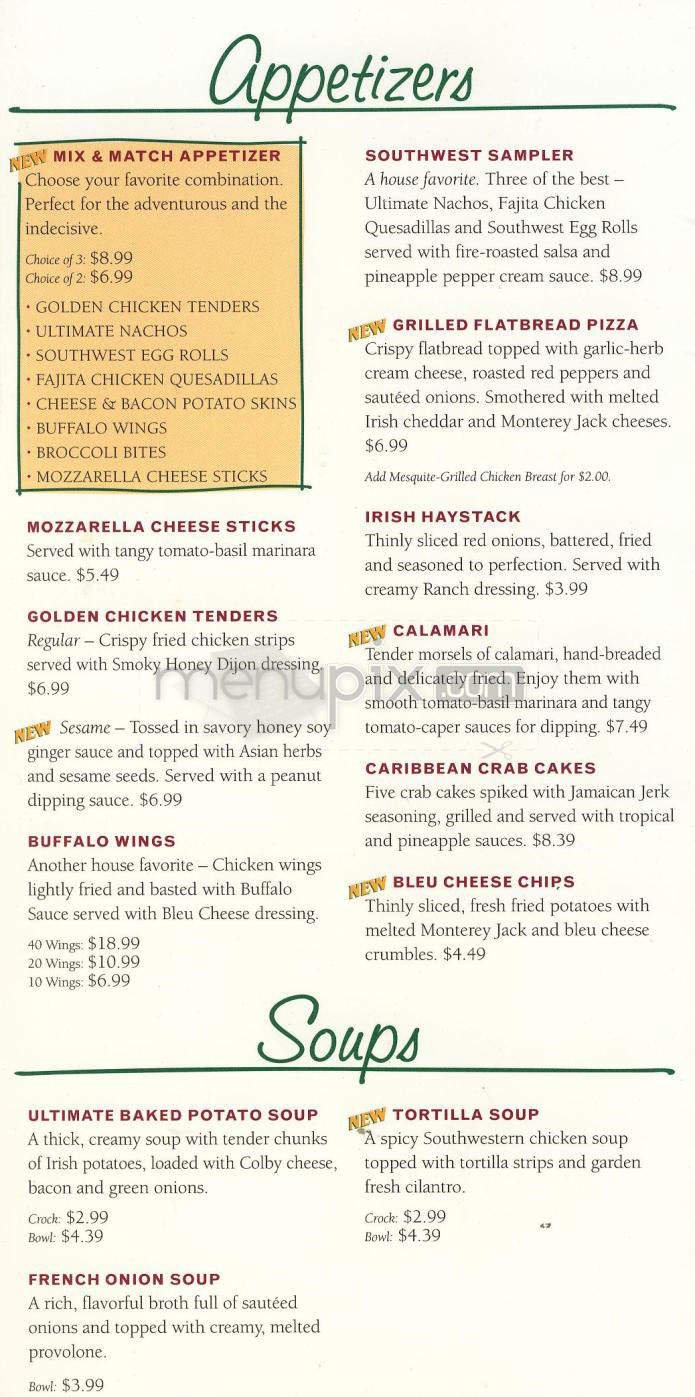 Menu page 1