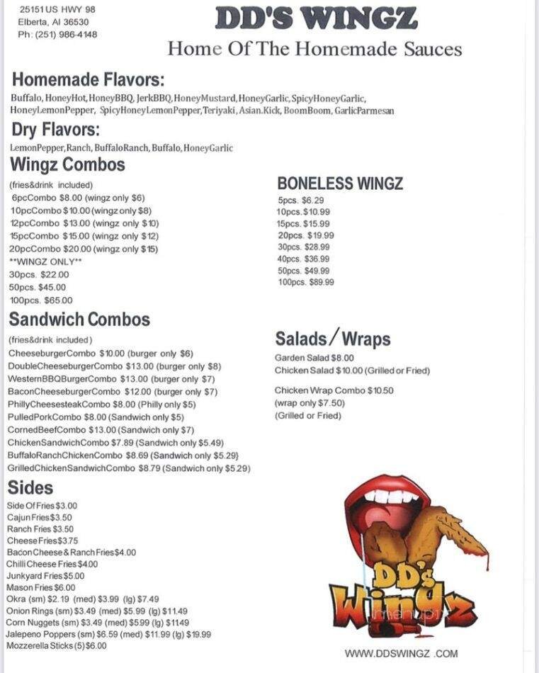 Menu page 1
