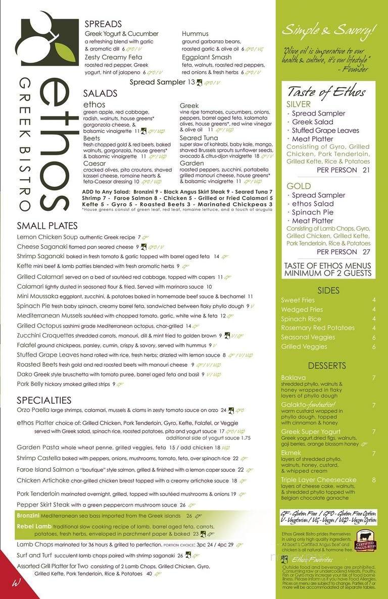 Menu page 1