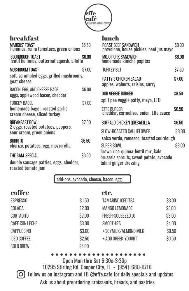 Menu page 1