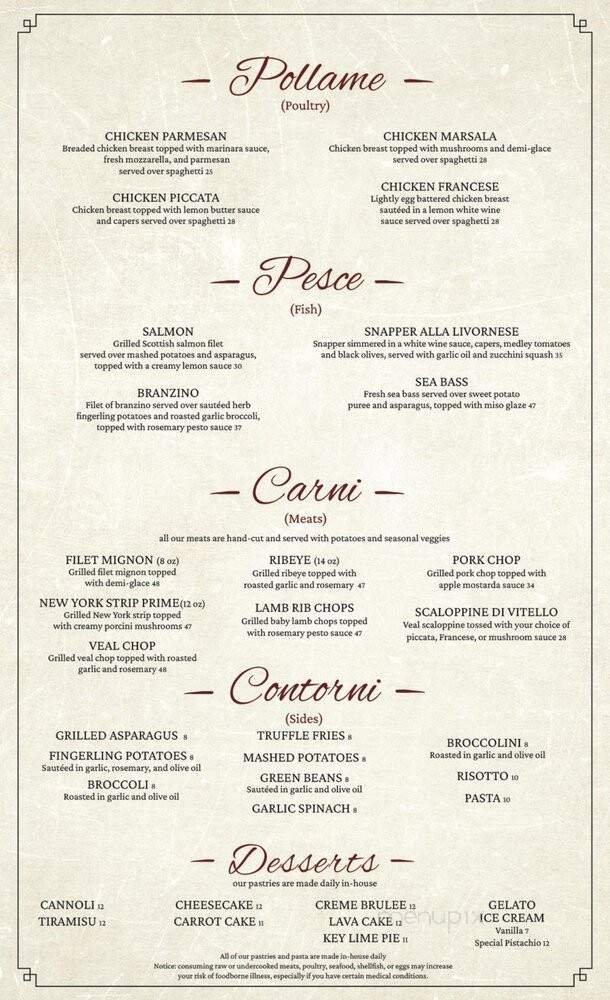 Menu page 1