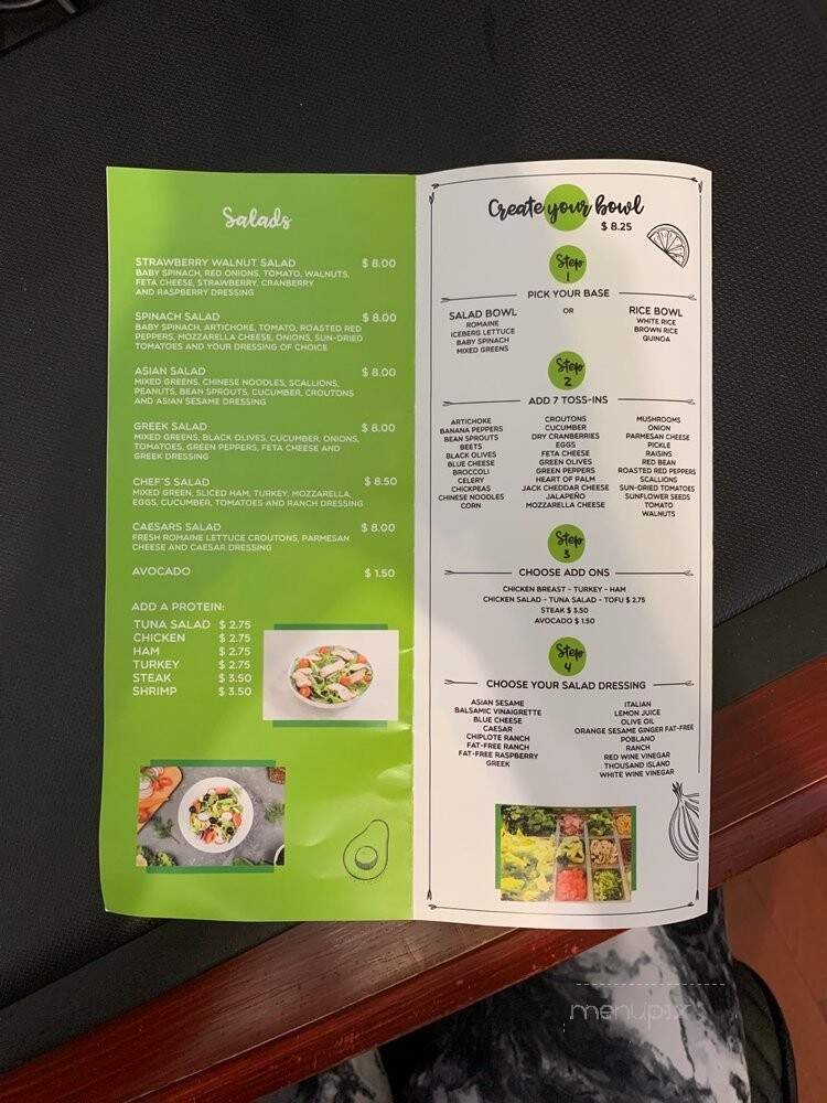 Menu page 1
