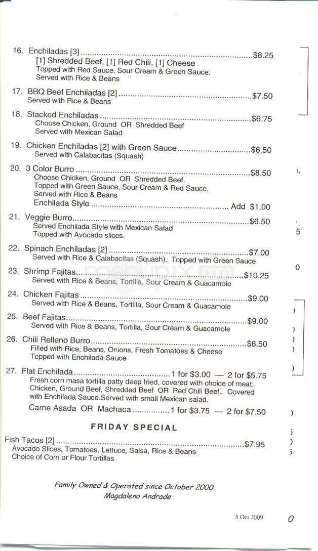 Menu page 3