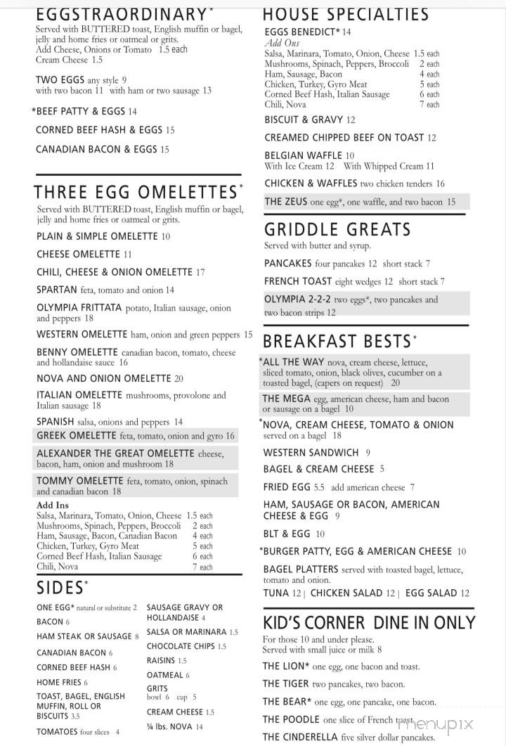 Menu page 1