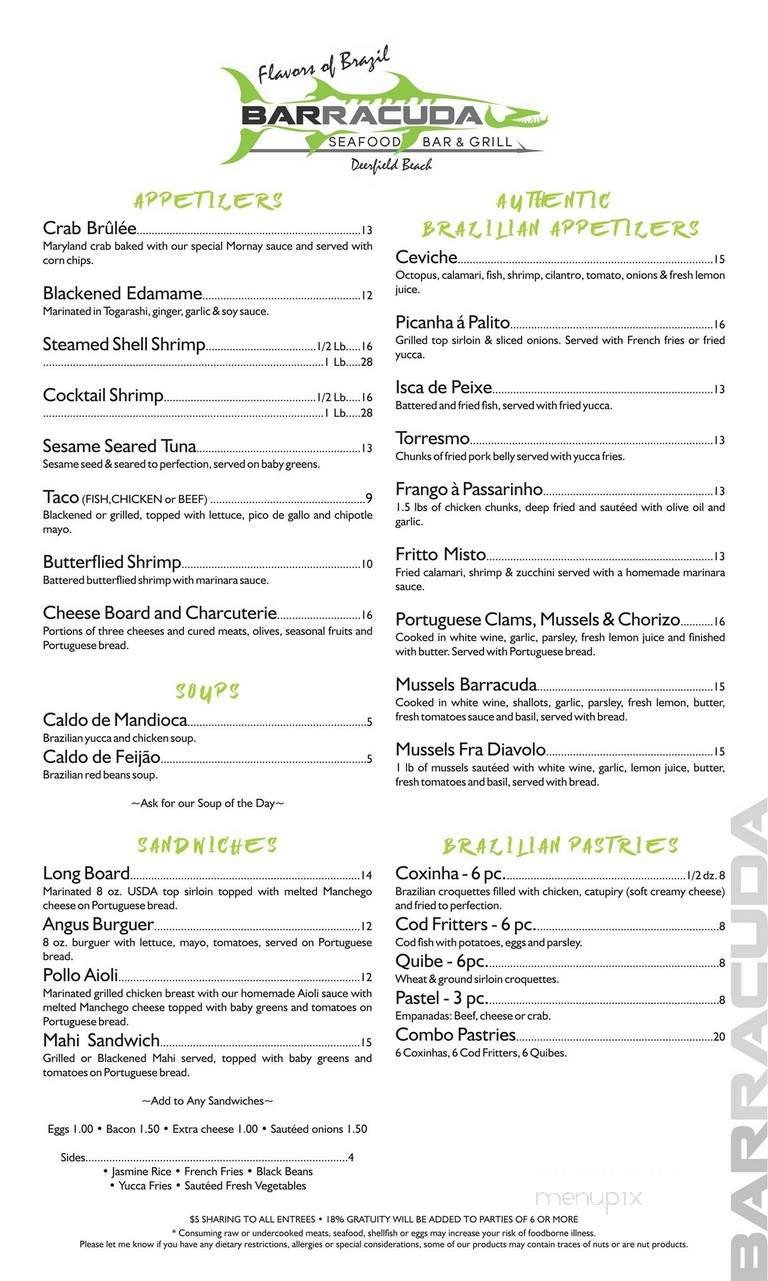 Menu page 1