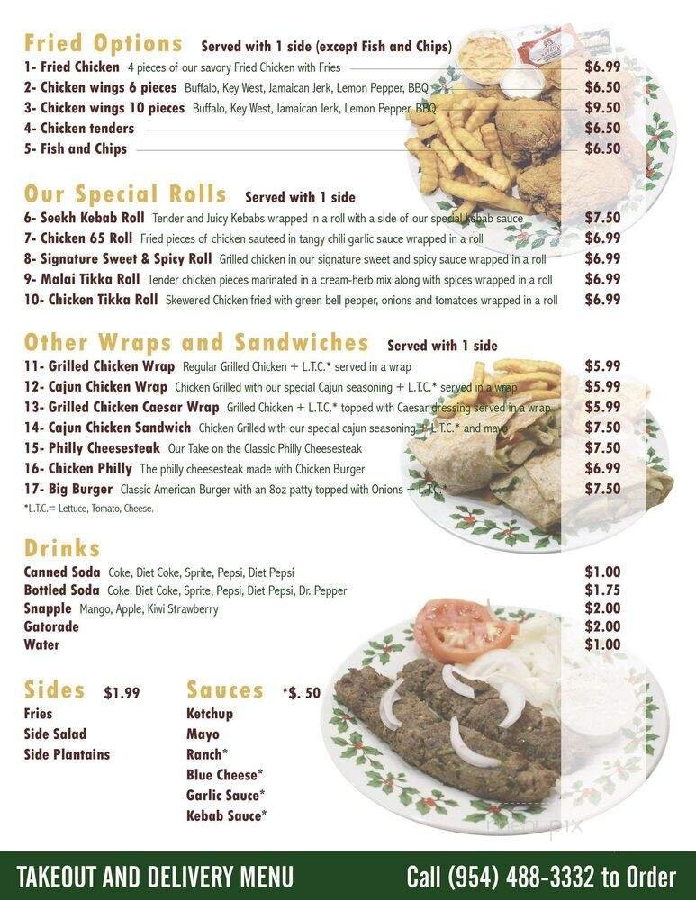 Menu page 1