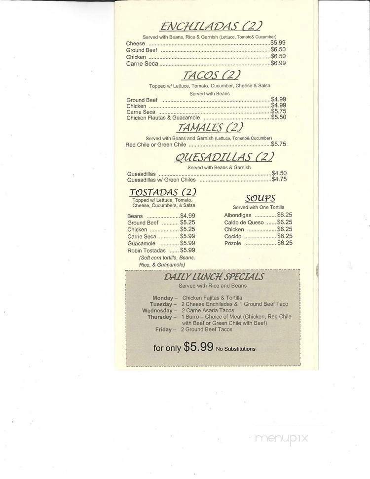 Menu page 10