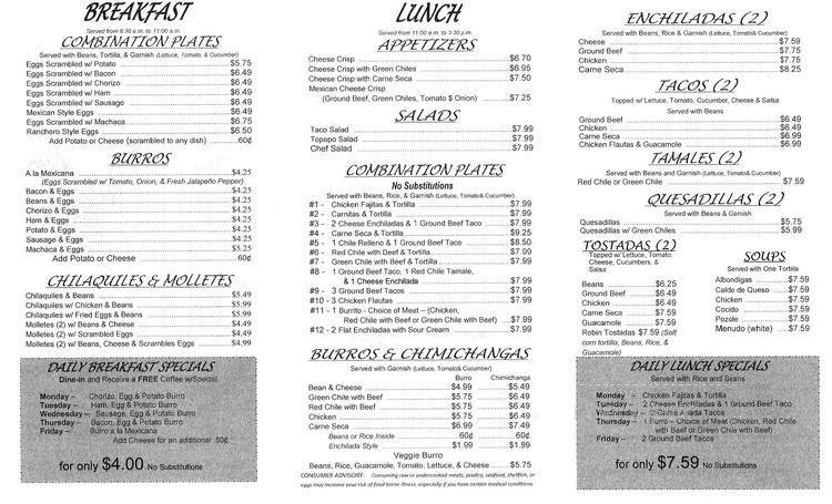 Menu page 13