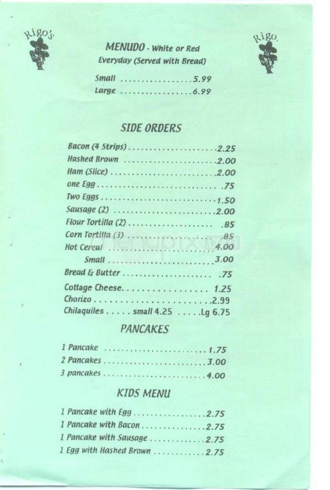 Menu page 3