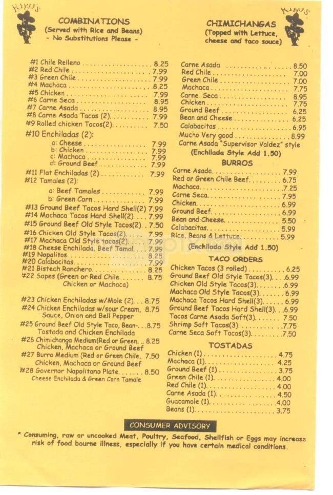 Menu page 6