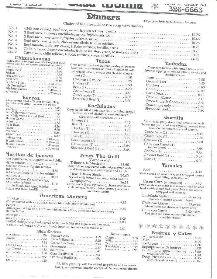 Menu page 2