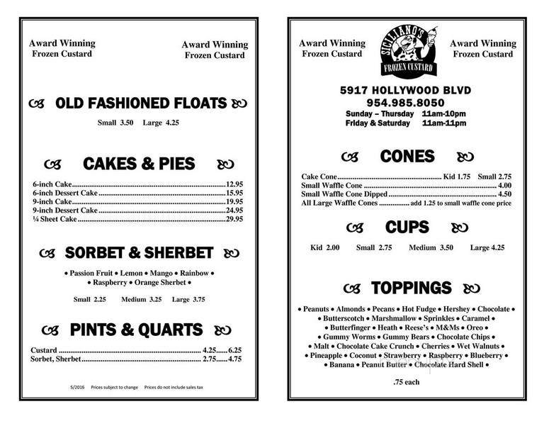 Menu page 1