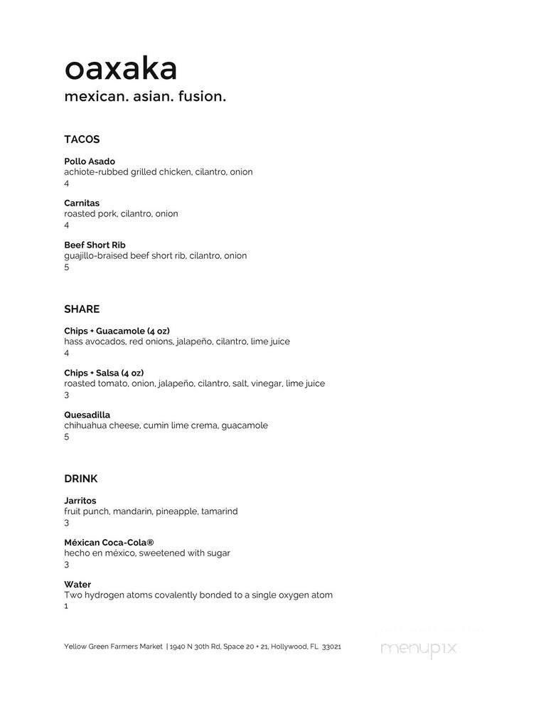 Menu page 1
