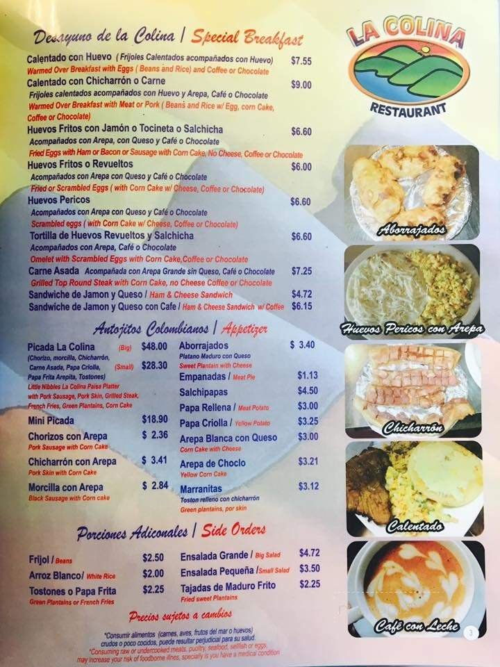 Menu page 1